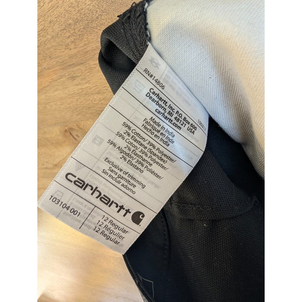 Carhartt Work Pants Womens Size 12 Black Rugged Flex Loose Fit Professional NWT - Picture 5 of 6